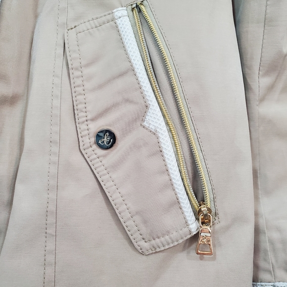 SAM EDELMAN Raincoat Trench Coat Tan Khaki Beige Size Small EUC - Picture 3 of 10